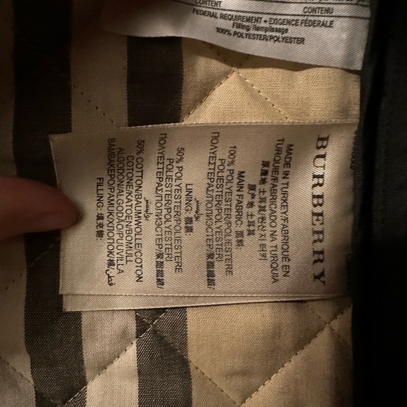 Burberry Brit Black Quilted Jacket size Small - Picture 9 of 15